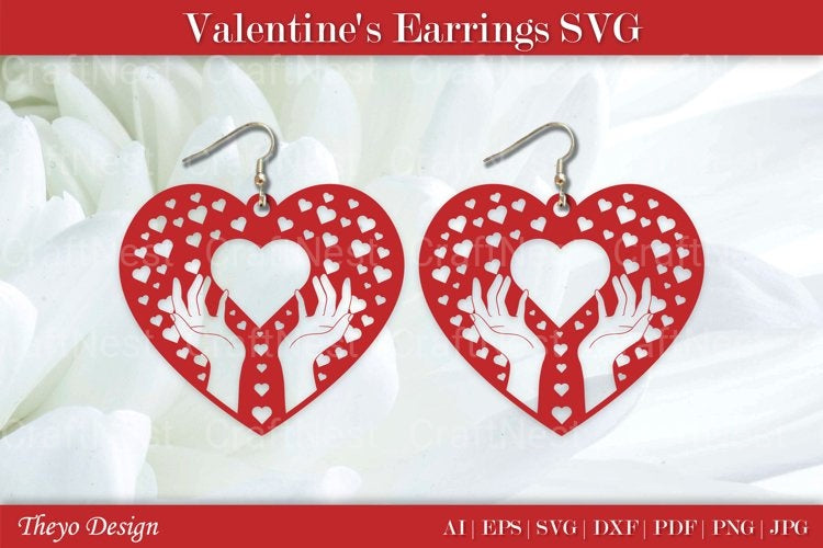 Valentine Earrings SVG Bundle