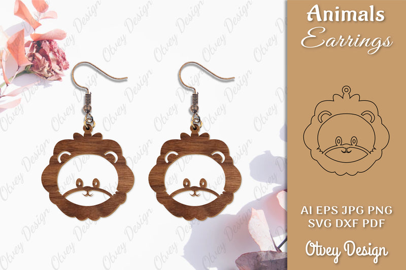 Animal Earrings SVG Bundle 27 - CraftNest - Digital Crafting and Art