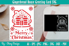 Gingerbread House Greeting Card SVG Bundle 9 - CraftNest - Digital Crafting and Art