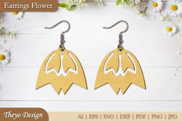 Flower Earrings SVG Bundle