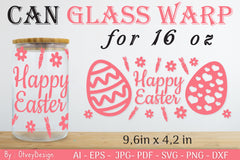 Happy Easter Day 16oz Can Glass Wrap SVG Bundle 9 - CraftNest - Digital Crafting and Art