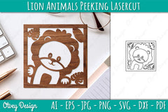 Animals Peeking Lasercut SVG Bundle 12 - CraftNest - Digital Crafting and Art