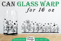 Blooming Wildflowers Can Glass 16 OZ SVG Bundle 9 - CraftNest - Digital Crafting and Art