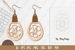 Flower Earring SVG Bundle 69 - CraftNest - Digital Crafting and Art