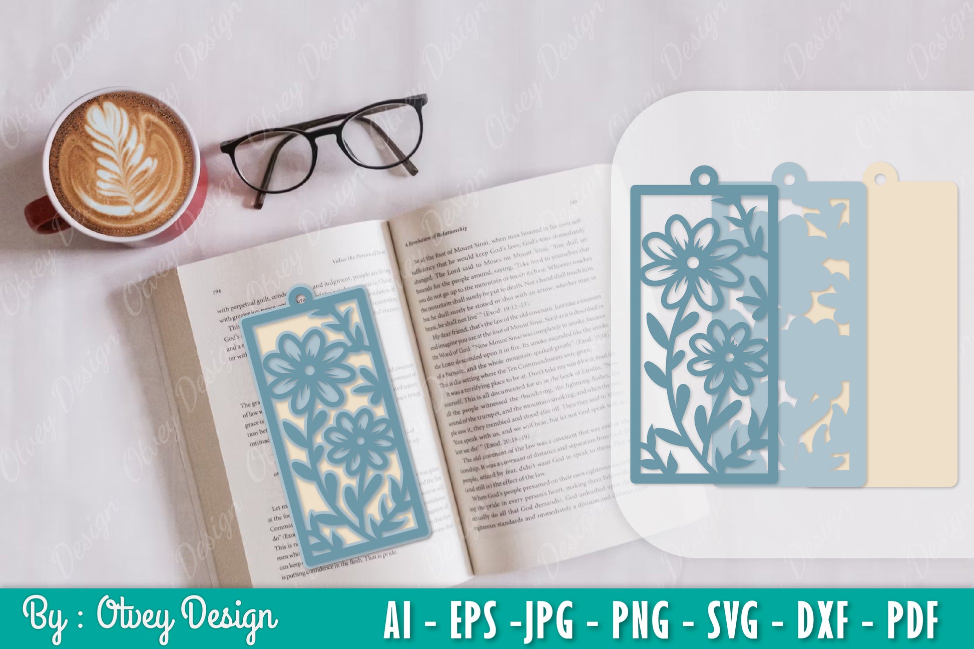 Flowers Bookmark SVG Bundle 9 - CraftNest - Digital Crafting and Art