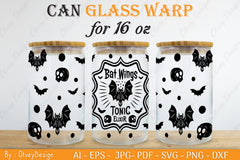 Halloween 16 oz Can Glass Wrap SVG Bundle 14 - CraftNest - Digital Crafting and Art