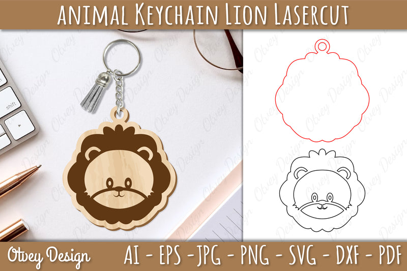 Head Animals Keychain SVG Bundle 9 - CraftNest - Digital Crafting and Art