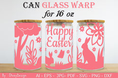 Happy Easter Day 16oz Can Glass Wrap SVG Bundle 10 - CraftNest - Digital Crafting and Art