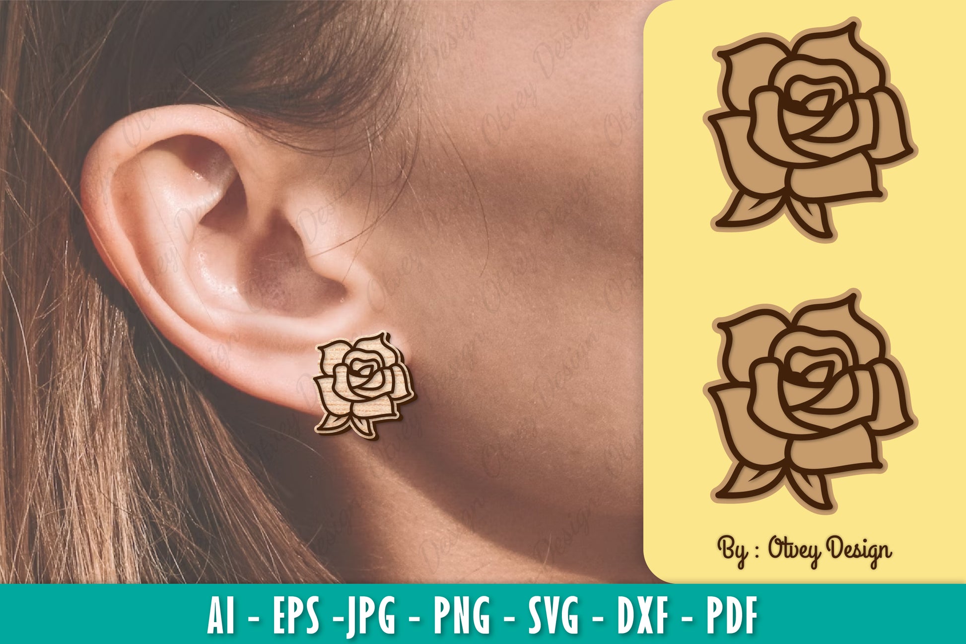 Flower Earring Laser Cut SVG Bundle 138 - CraftNest - Digital Crafting and Art