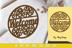 Marigold Flower Welcome Sign SVG Bundle 1 - CraftNest - Digital Crafting and Art