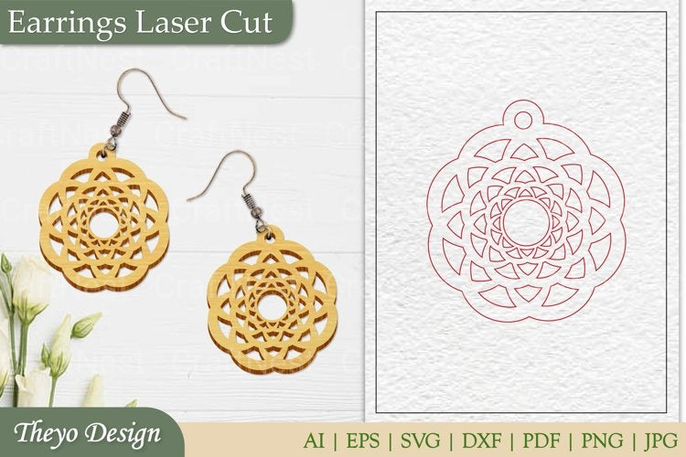 Earrings Laser Cut SVG Bundle