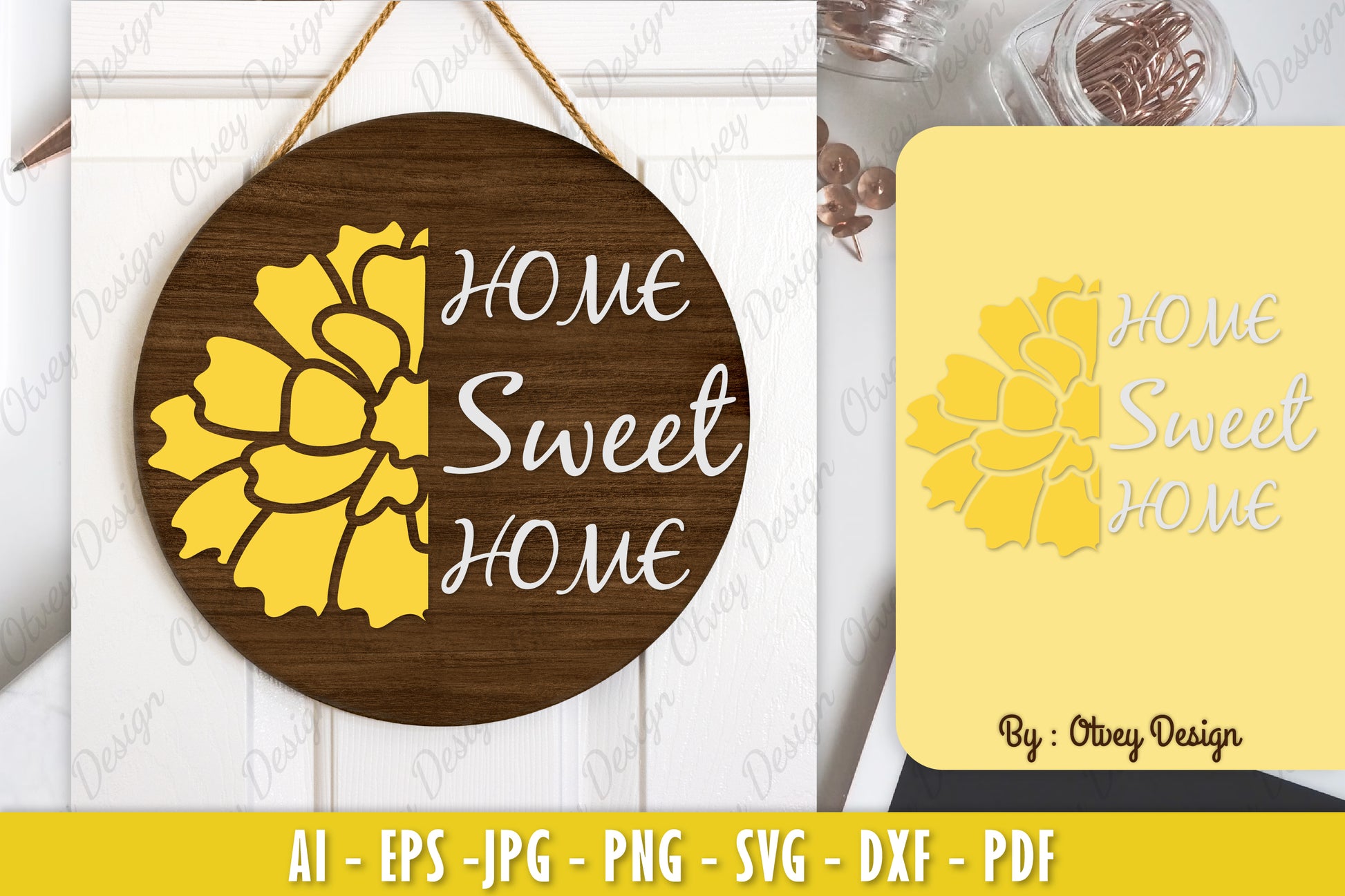 Marigold Flower Welcome Sign SVG Bundle 4 - CraftNest - Digital Crafting and Art