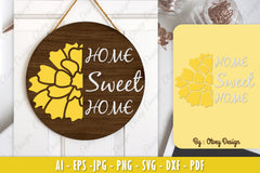 Marigold Flower Welcome Sign SVG Bundle 4 - CraftNest - Digital Crafting and Art