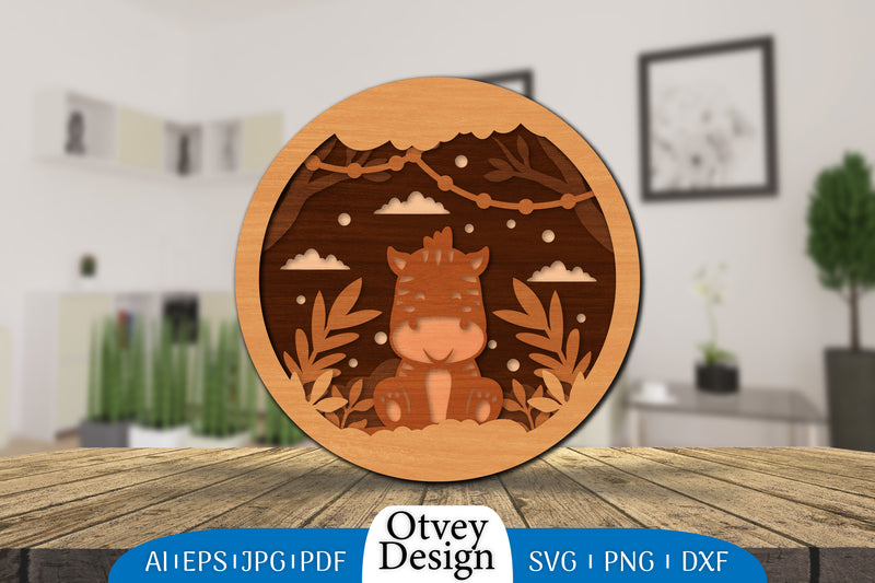 3D Layered Animals Lasercut SVG Bundle 7 - CraftNest - Digital Crafting and Art