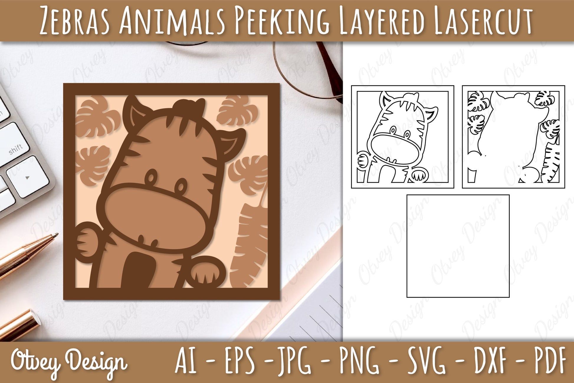 Animals Peeking Layered Lasercut SVG Bundle 13 - CraftNest - Digital Crafting and Art