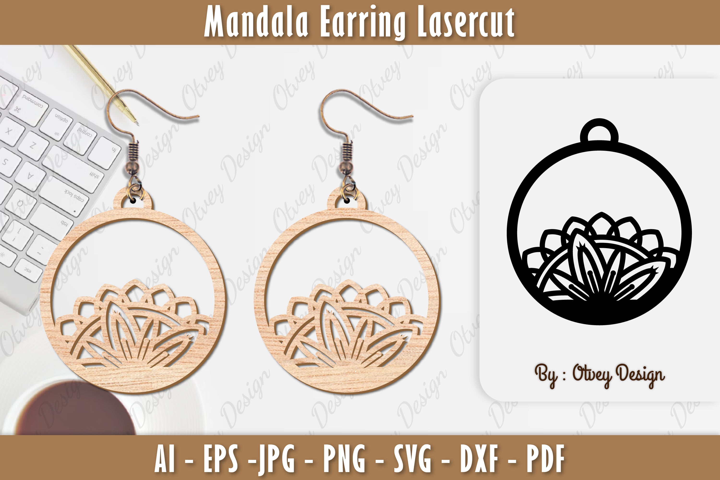 Earring Mandala SVG Bundle 18 - CraftNest - Digital Crafting and Art