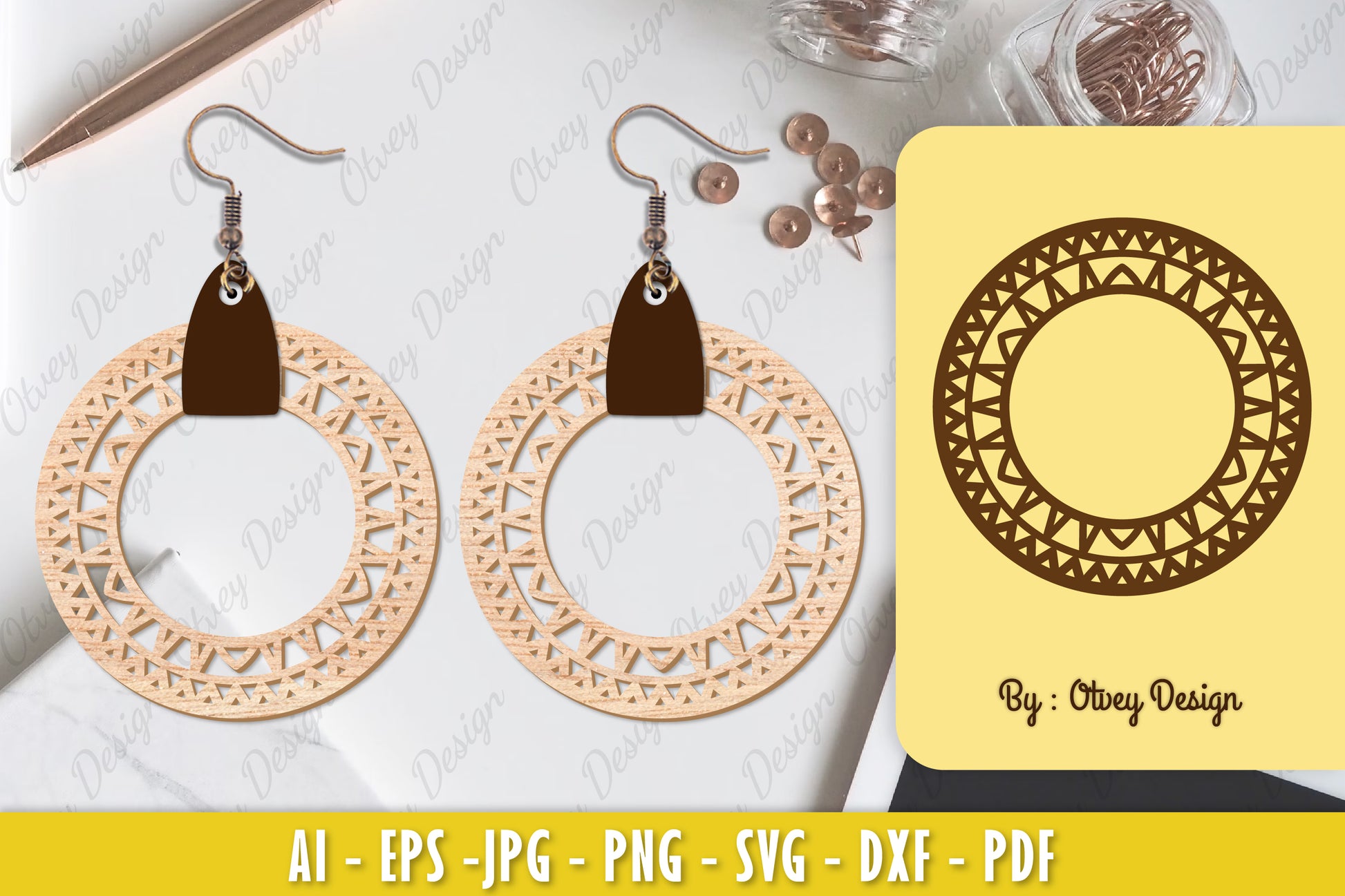 Earrings Mandala SVG Bundle 18 - CraftNest - Digital Crafting and Art