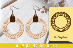 Earrings Mandala SVG Bundle 18 - CraftNest - Digital Crafting and Art