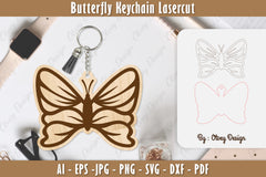 Butterfly Keychain Lasercut SVG Bundle 30 - CraftNest - Digital Crafting and Art