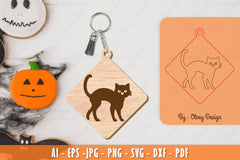 Halloween Keychain Laser Cut SVG Bundle 42 - CraftNest - Digital Crafting and Art