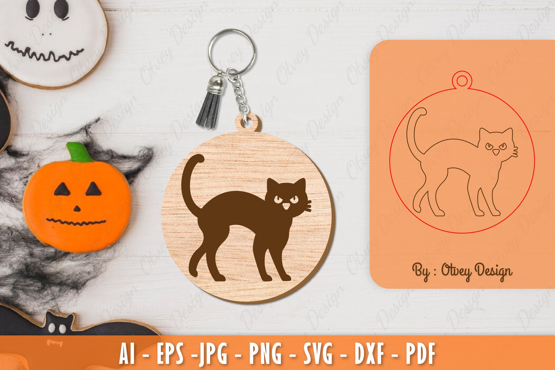 Halloween Keychain Laser Cut SVG Bundle 31 - CraftNest - Digital Crafting and Art