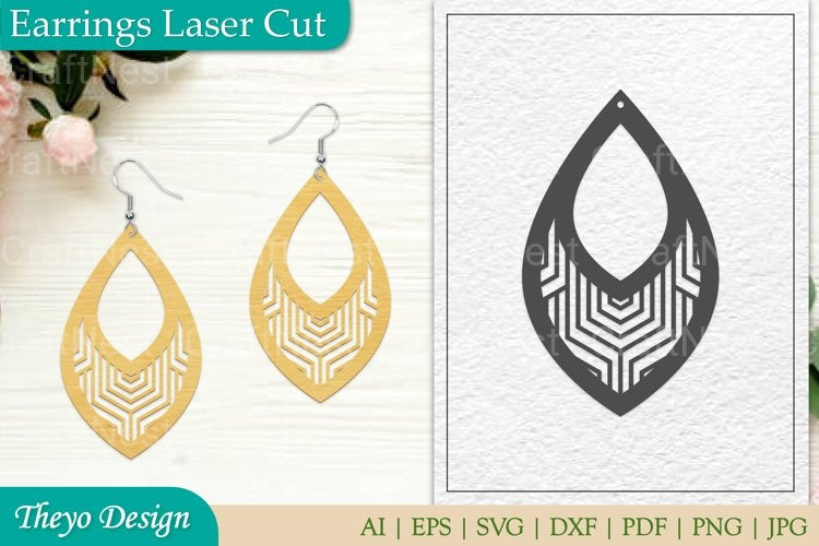 Earrings Laser Cut SVG Bundle