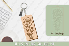 Flower Keychain Laser Cut SVG Bundle 28 - CraftNest - Digital Crafting and Art