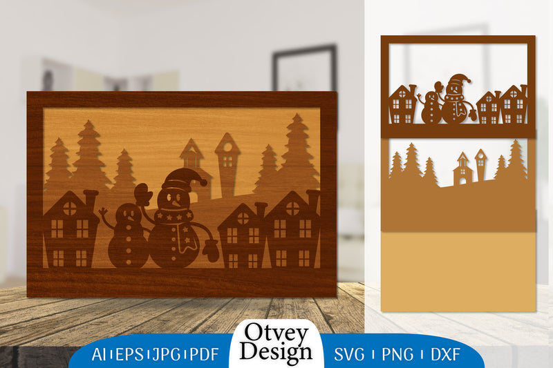 Snowman Layered Lasercut SVG Bundle 8 - CraftNest - Digital Crafting and Art