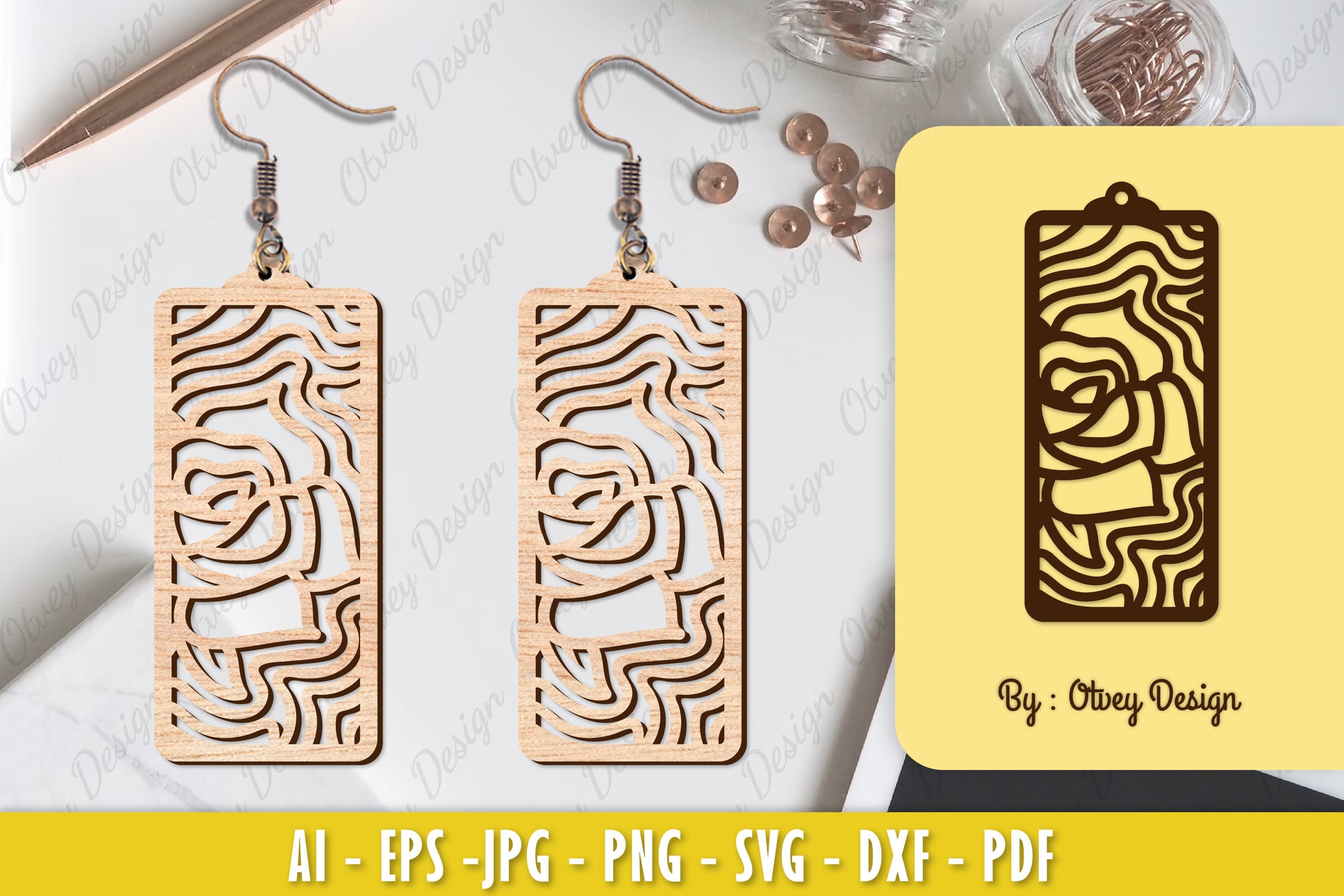 Flower Earring Laser Cut SVG Bundle 108 - CraftNest - Digital Crafting and Art