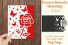 Butterfly and Flowers Card Cover Paper Cut SVG Bundle
