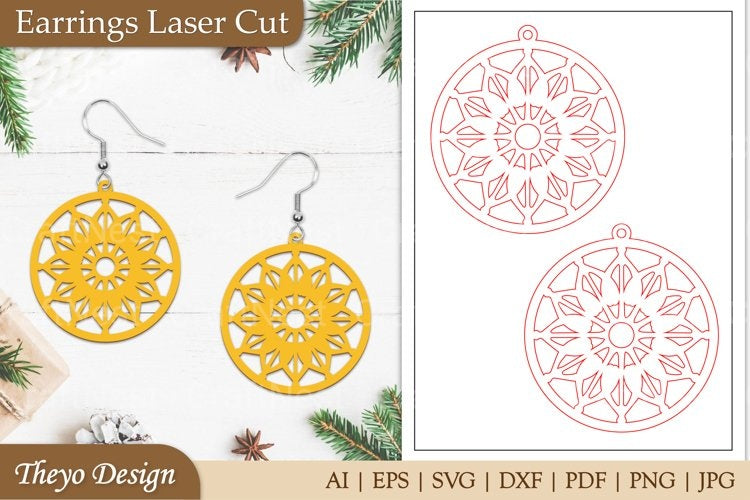 Lasercut Earrings SVG Bundle