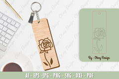 Flower Keychain Laser Cut SVG Bundle 48 - CraftNest - Digital Crafting and Art