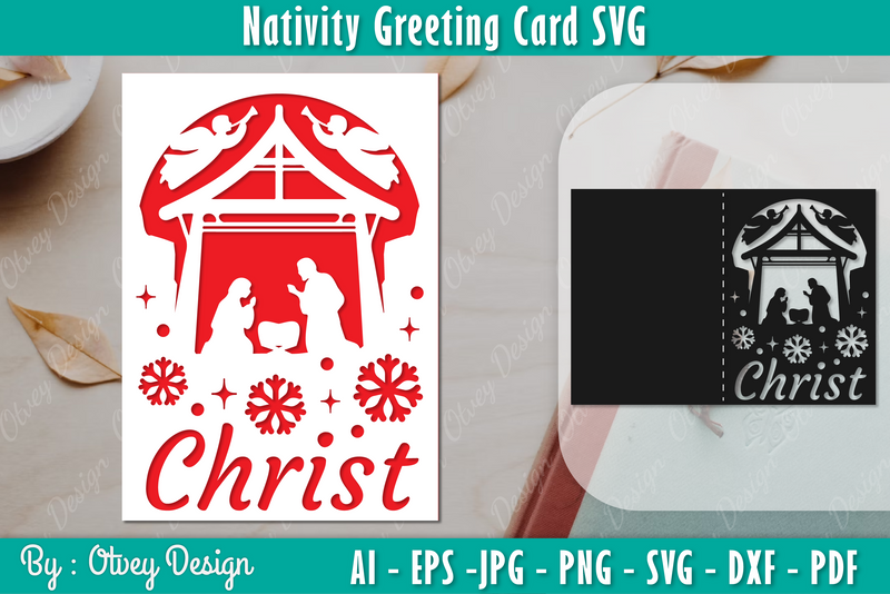 Nativiti Greeting Card SVG Bundle 10 - CraftNest - Digital Crafting and Art