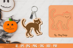 Halloween Keychain Laser Cut SVG Bundle 9 - CraftNest - Digital Crafting and Art