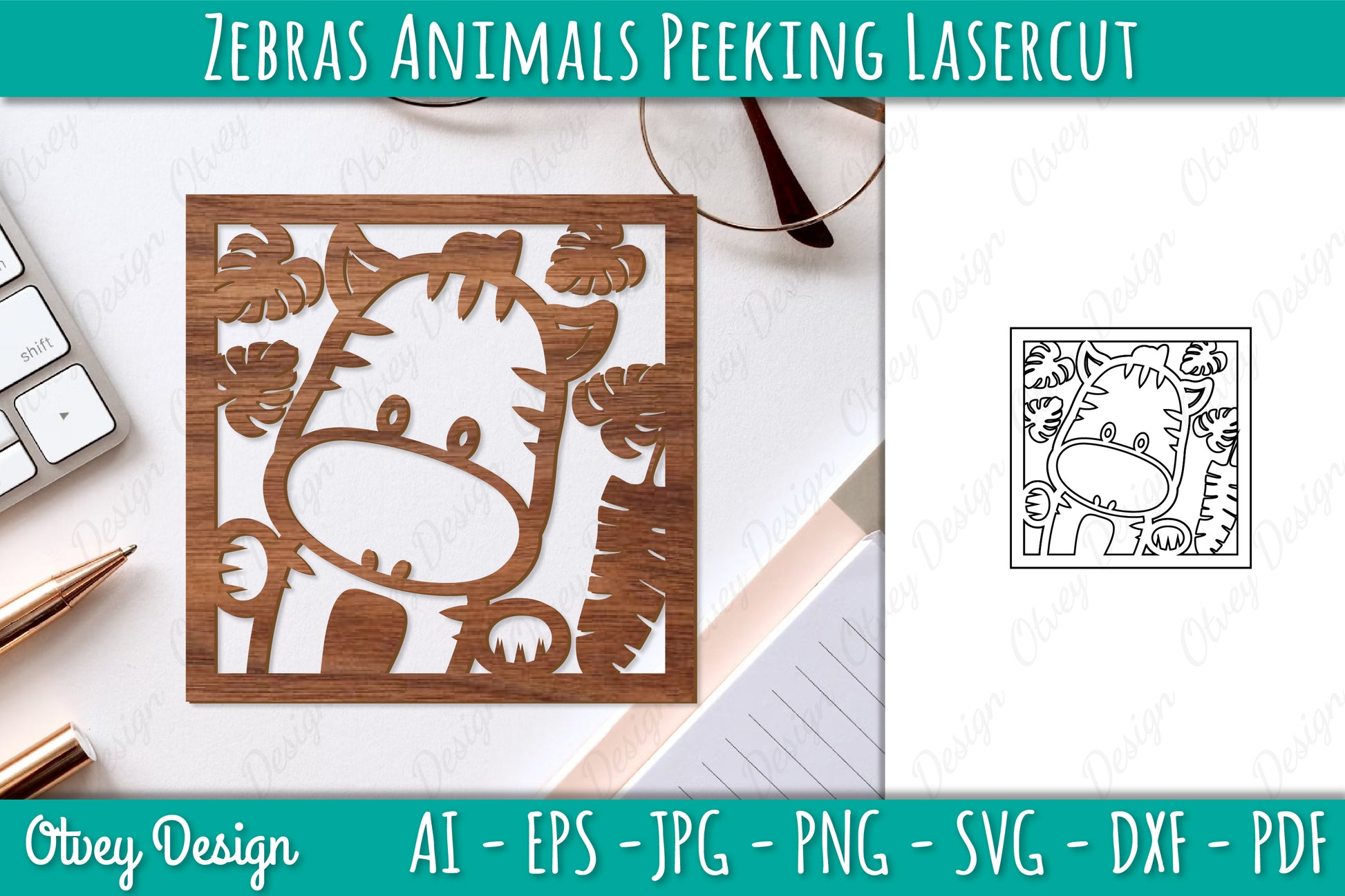 Animals Peeking Lasercut SVG Bundle 13 - CraftNest - Digital Crafting and Art