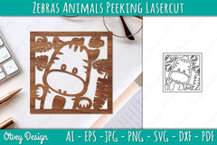 Animals Peeking Lasercut SVG Bundle 13 - CraftNest - Digital Crafting and Art