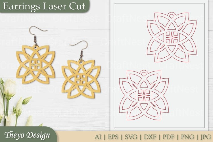 Earrings Laser Cut SVG Bundle