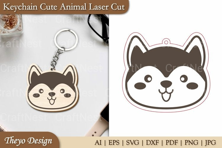 Cute Animal Keychain SVG Bundle