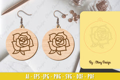 Flower Earring Laser Cut SVG Bundle 28 - CraftNest - Digital Crafting and Art