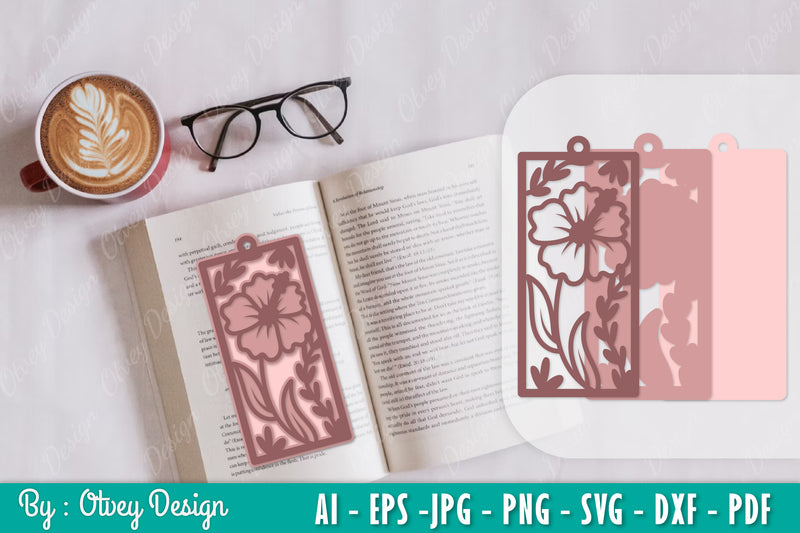 Flowers Bookmark SVG Bundle 10 - CraftNest - Digital Crafting and Art