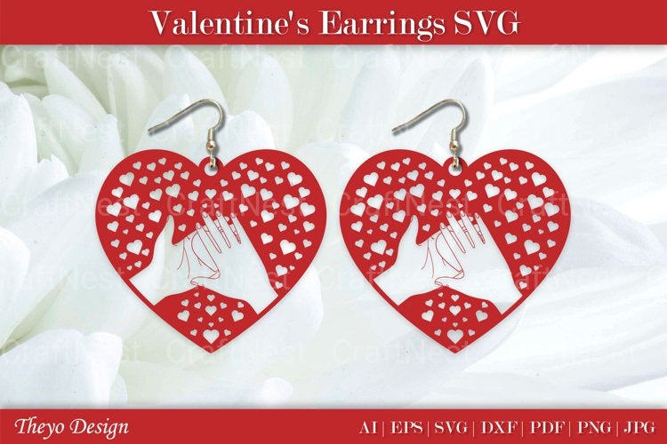Valentine Earrings SVG Bundle