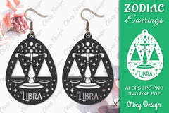 Zodiac Earring SVG Bundle 10 - CraftNest - Digital Crafting and Art