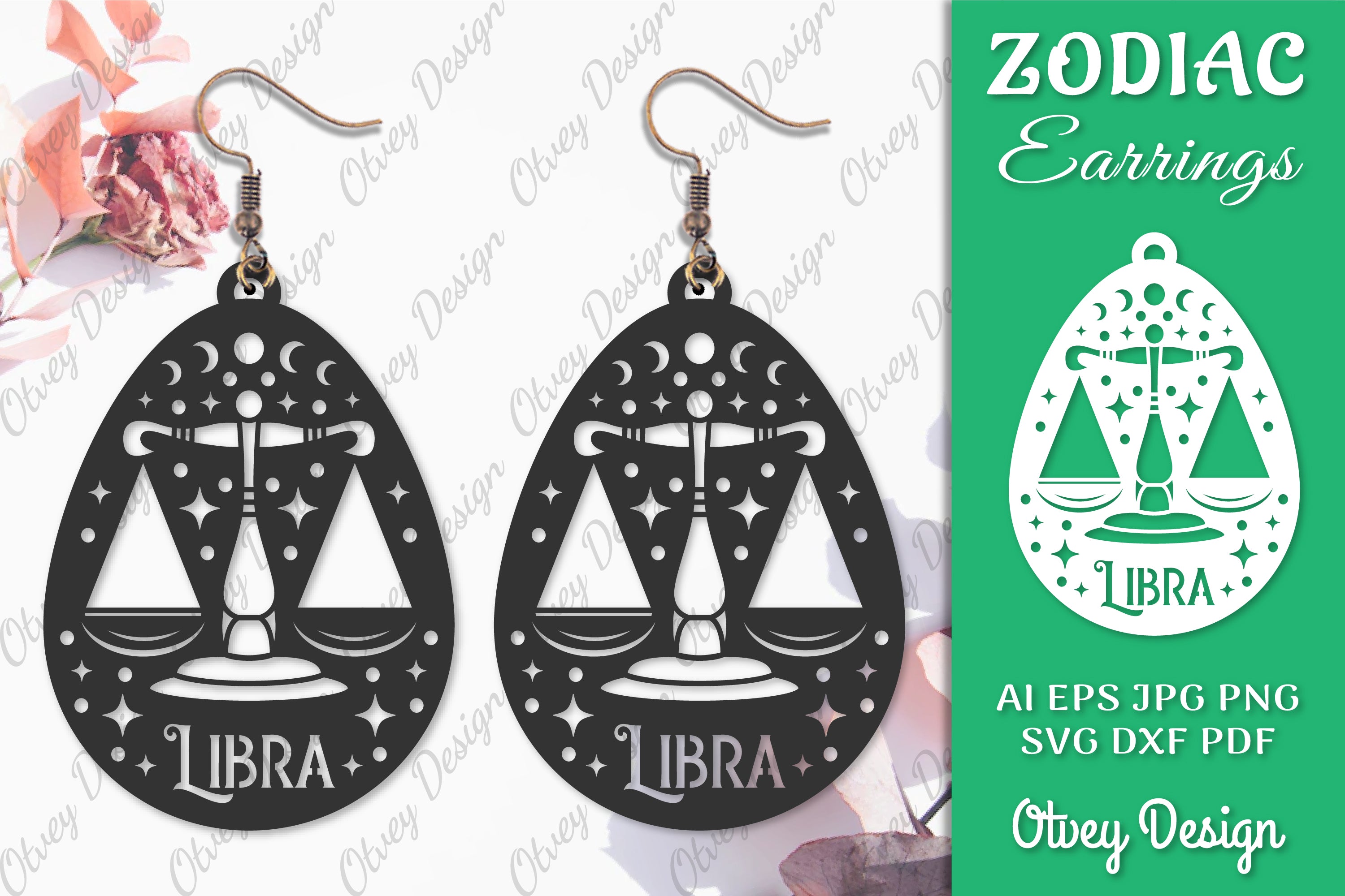 Zodiac Earring SVG Bundle 10 - CraftNest - Digital Crafting and Art