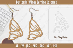 Butterfly Earring Lasercut SVG Bundle 14 - CraftNest - Digital Crafting and Art
