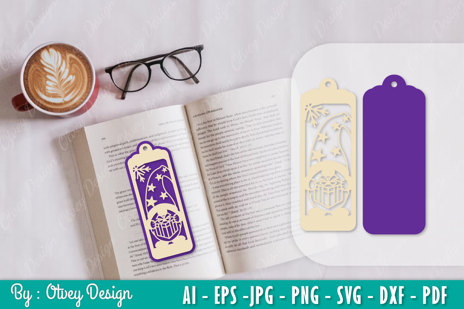 Gnome Bookmark SVG Bundle 8 - CraftNest - Digital Crafting and Art