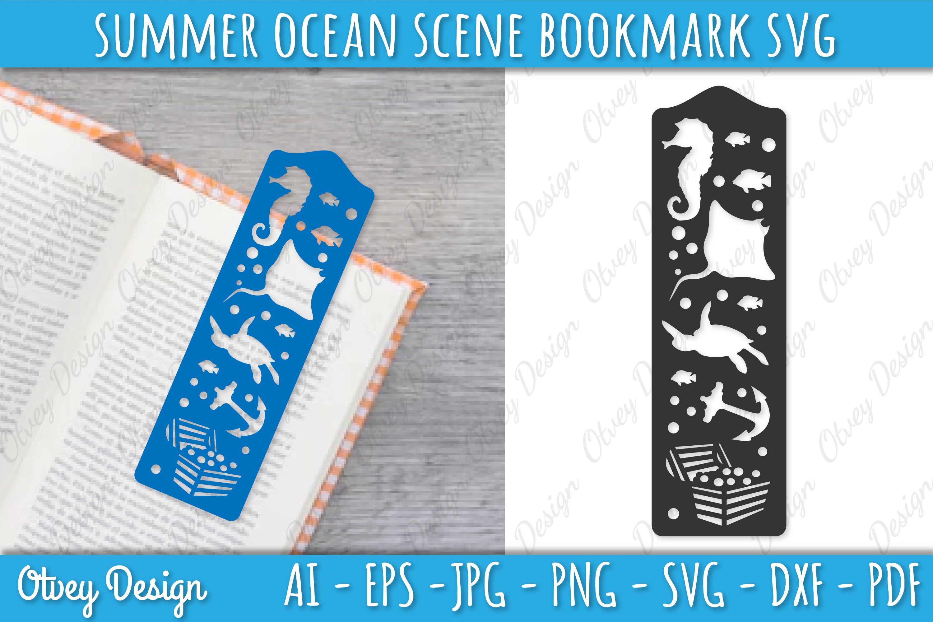 Summer Beach Bookmark SVG Bundle 7 - CraftNest - Digital Crafting and Art