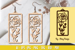 Flower Earring Laser Cut SVG Bundle 128 - CraftNest - Digital Crafting and Art
