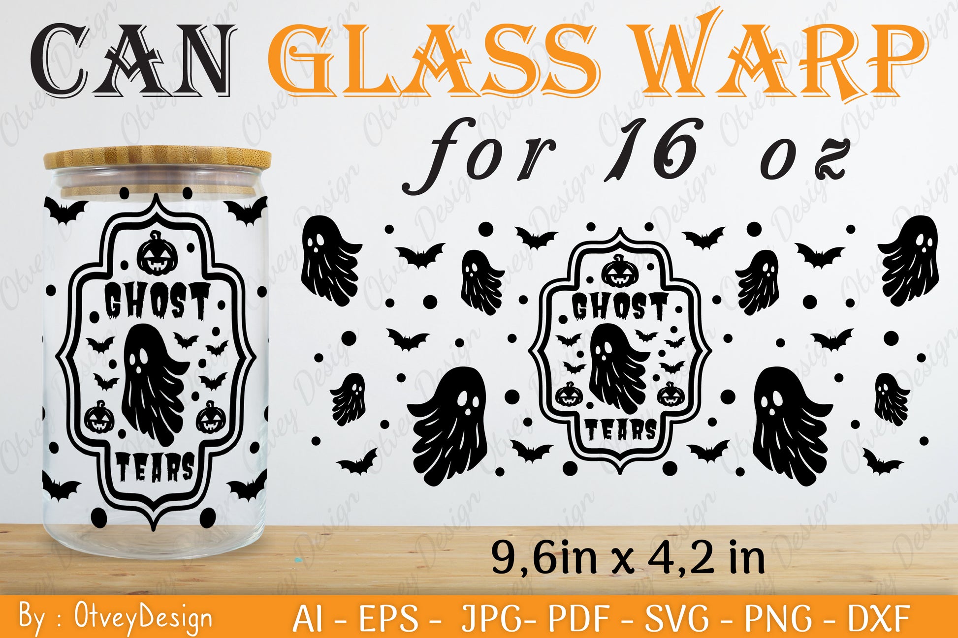 Halloween 16 oz Can Glass Wrap SVG Bundle 6 - CraftNest - Digital Crafting and Art