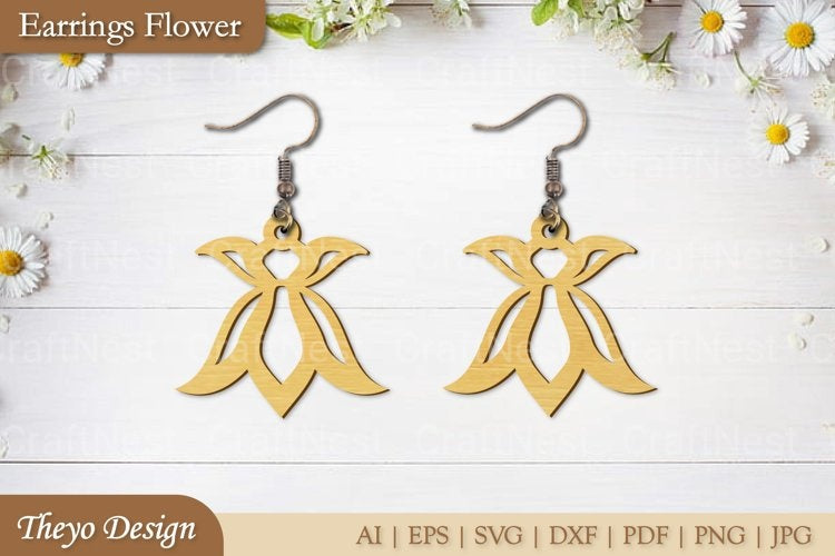 Flower Earrings SVG Bundle