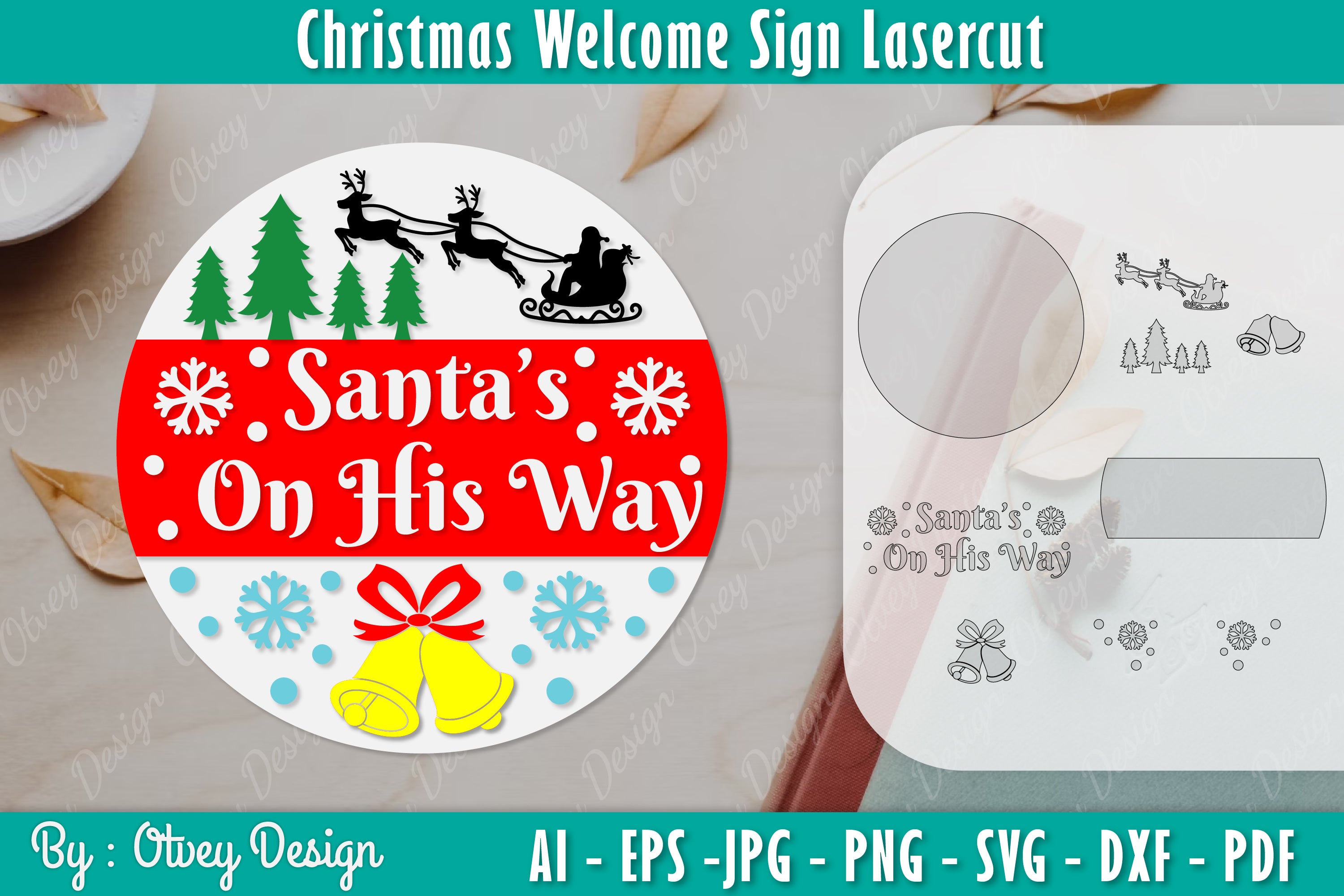 Christmas Welcome Sign SVG Bundle 10 - CraftNest - Digital Crafting and Art